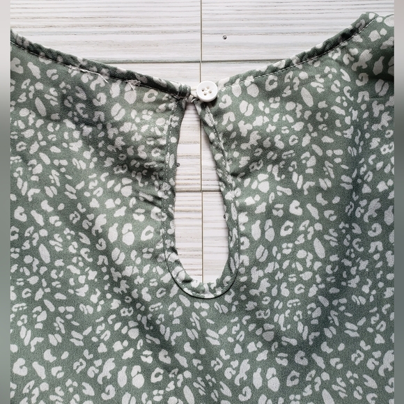 Princess Polly Green Leopard Cheetah Tiered Dress - Picture 6 of 10